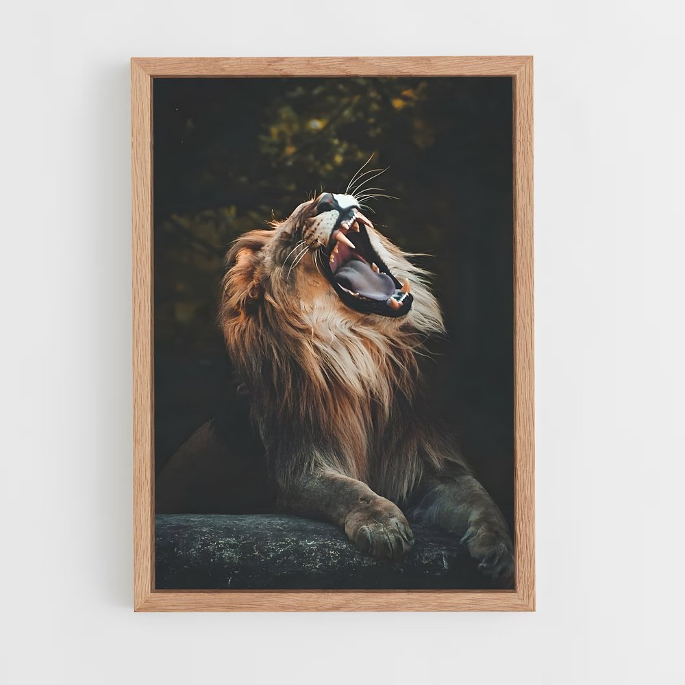 lion-4 cadre Bois clair