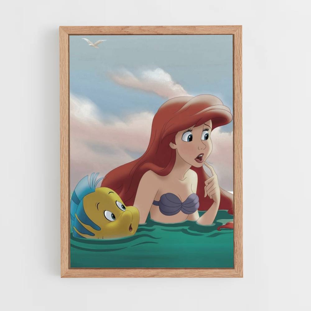 Poster La Petite Sirène Retro