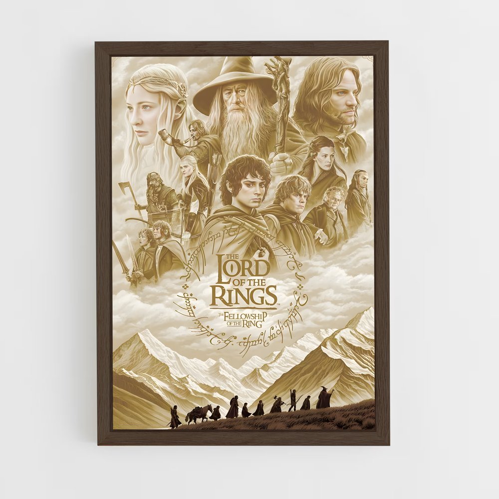 lord-of-the-ring-14 cadre Bois foncé