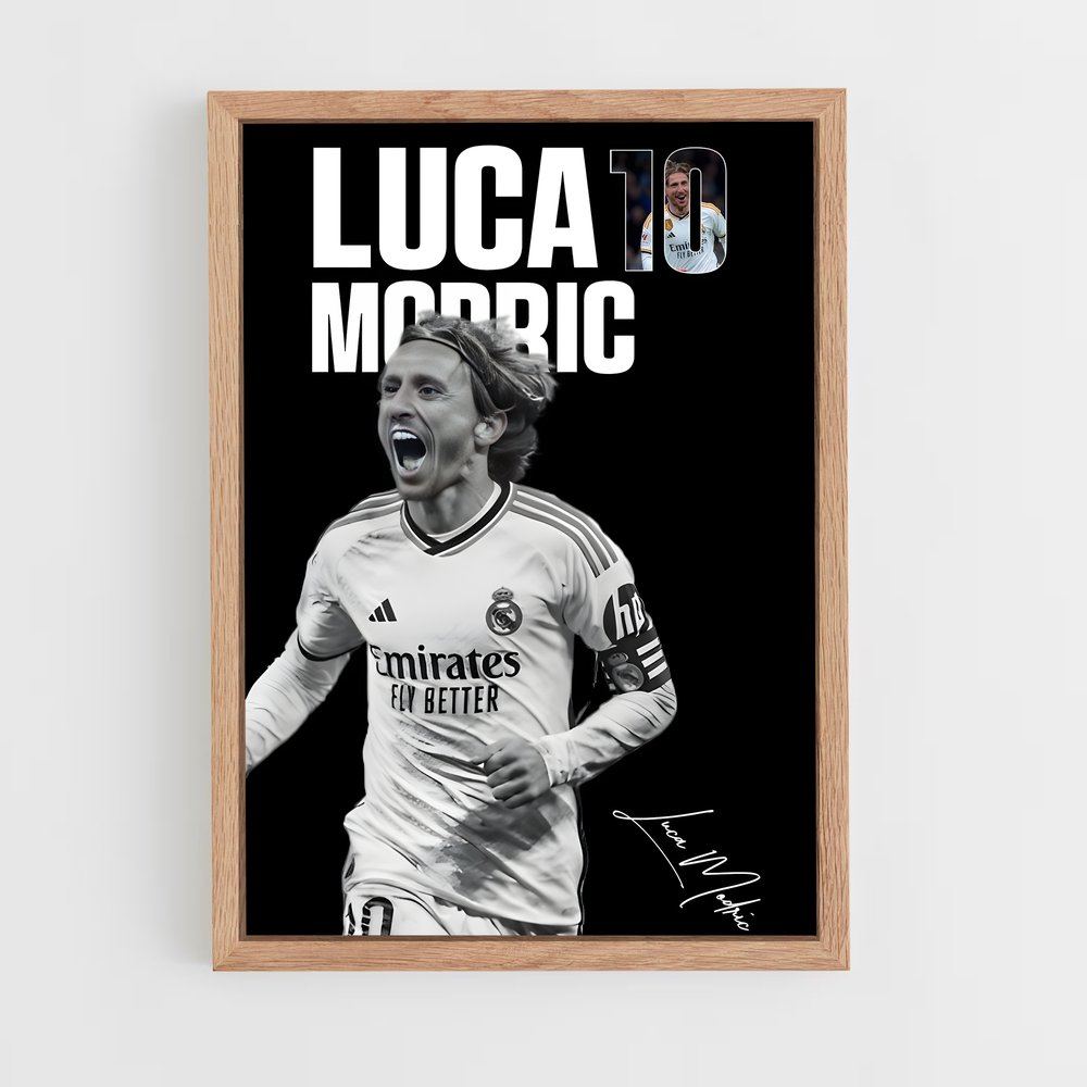 luka-modric-10 cadre Bois clair