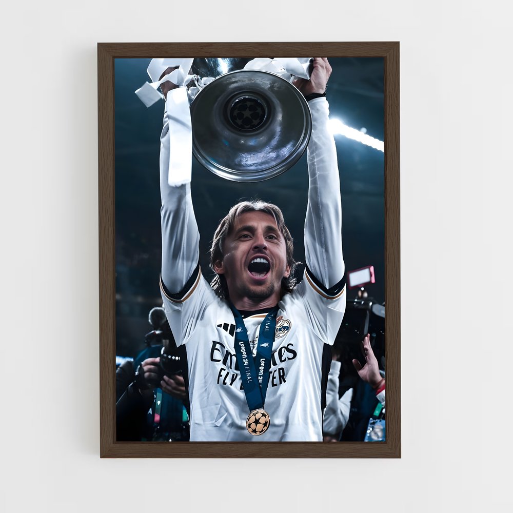 luka-modric-8 cadre Bois foncé