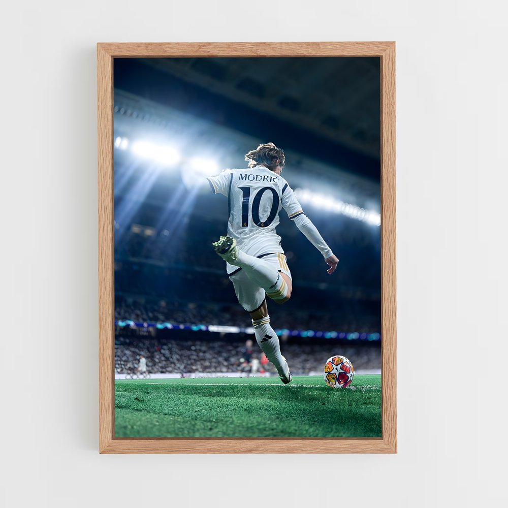 luka-modric-9 cadre Bois clair
