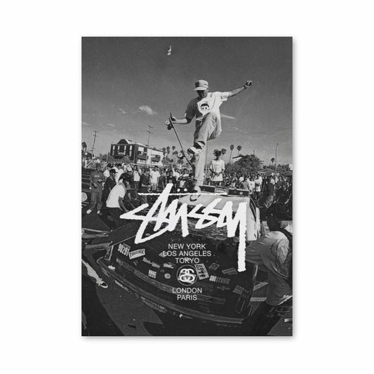 Poster Stussy Noir et Blanc