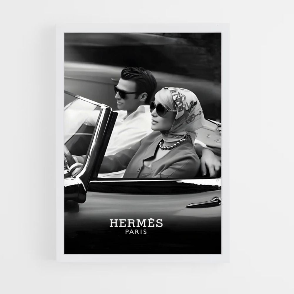 Poster Hermès Paris Voiture