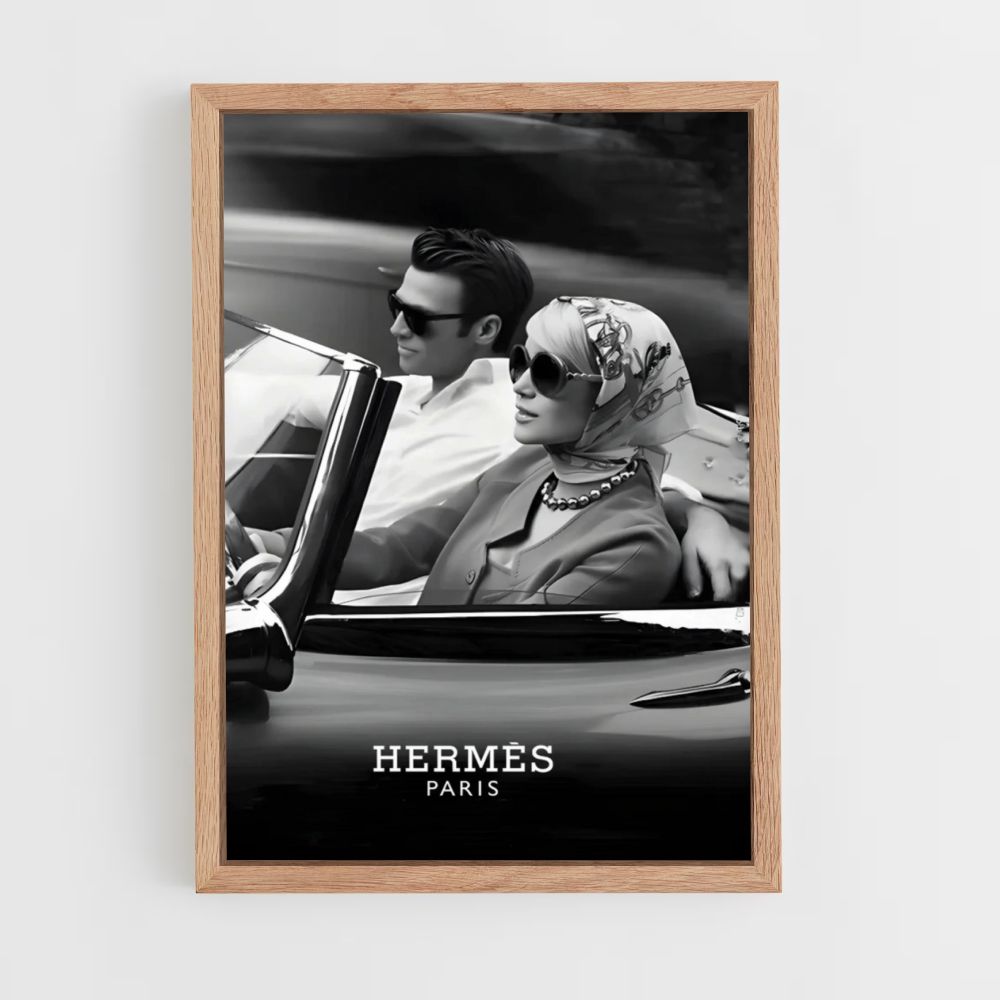 Poster Hermès Paris Voiture