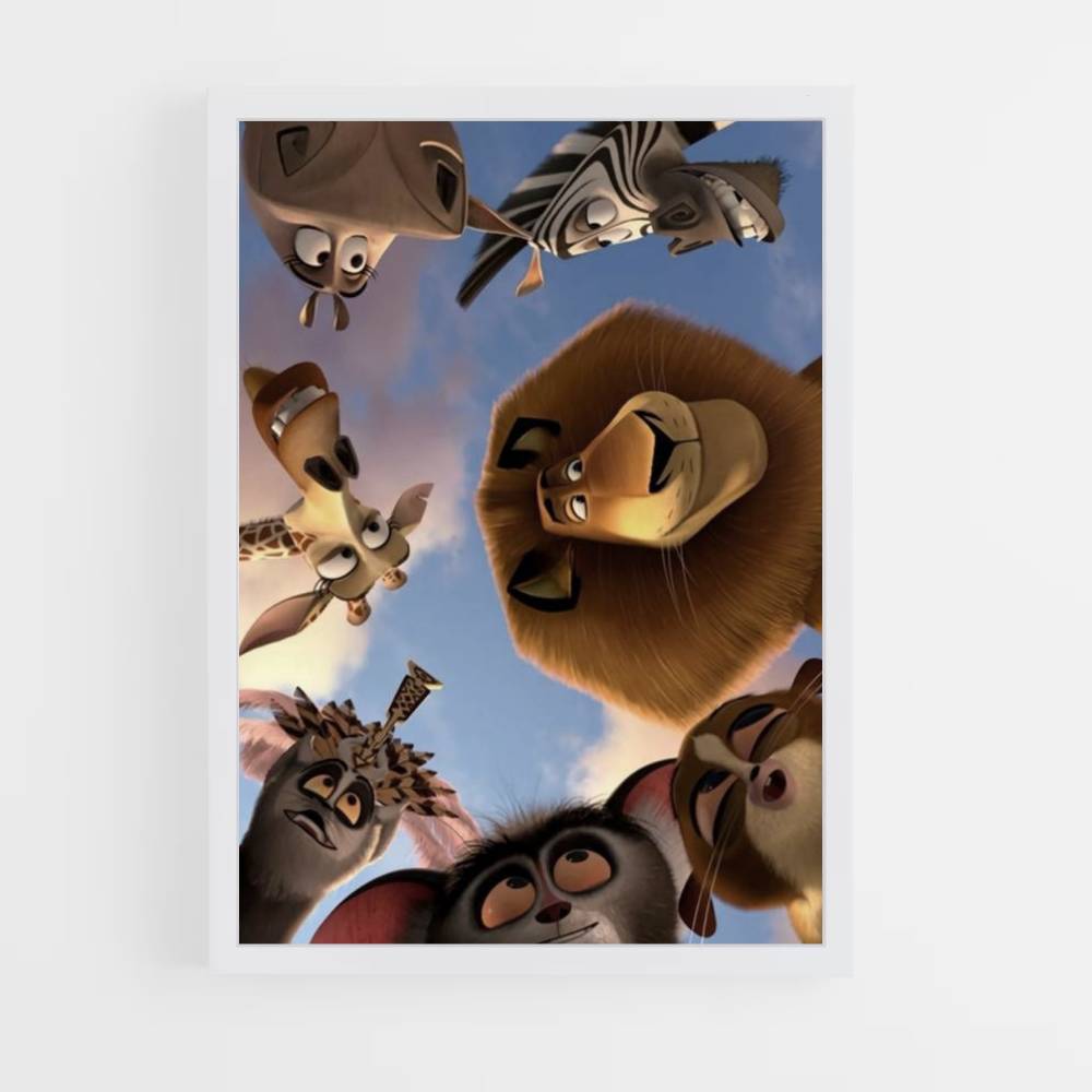 Poster Personnages Madagascar