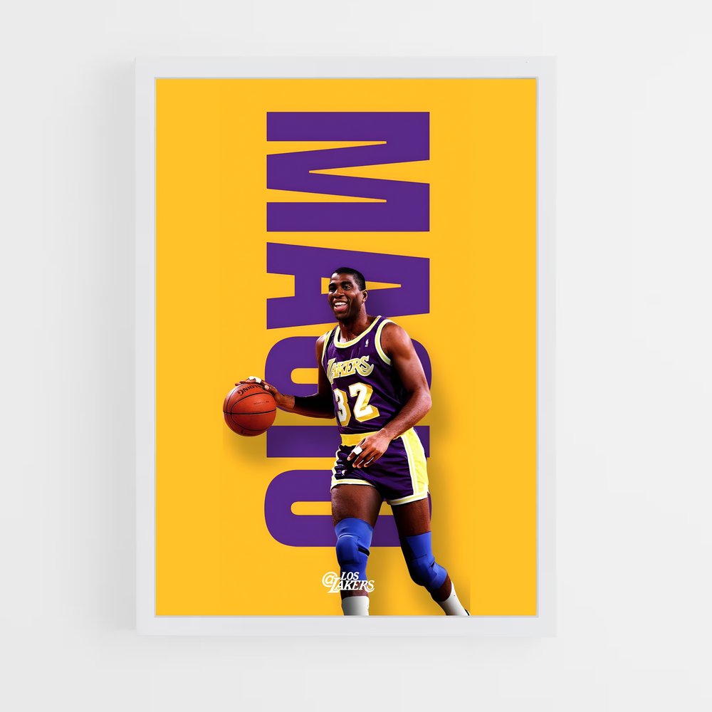 magic-johnson-12 cadre Blanc