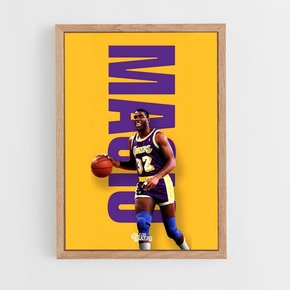 magic-johnson-12 cadre Bois clair