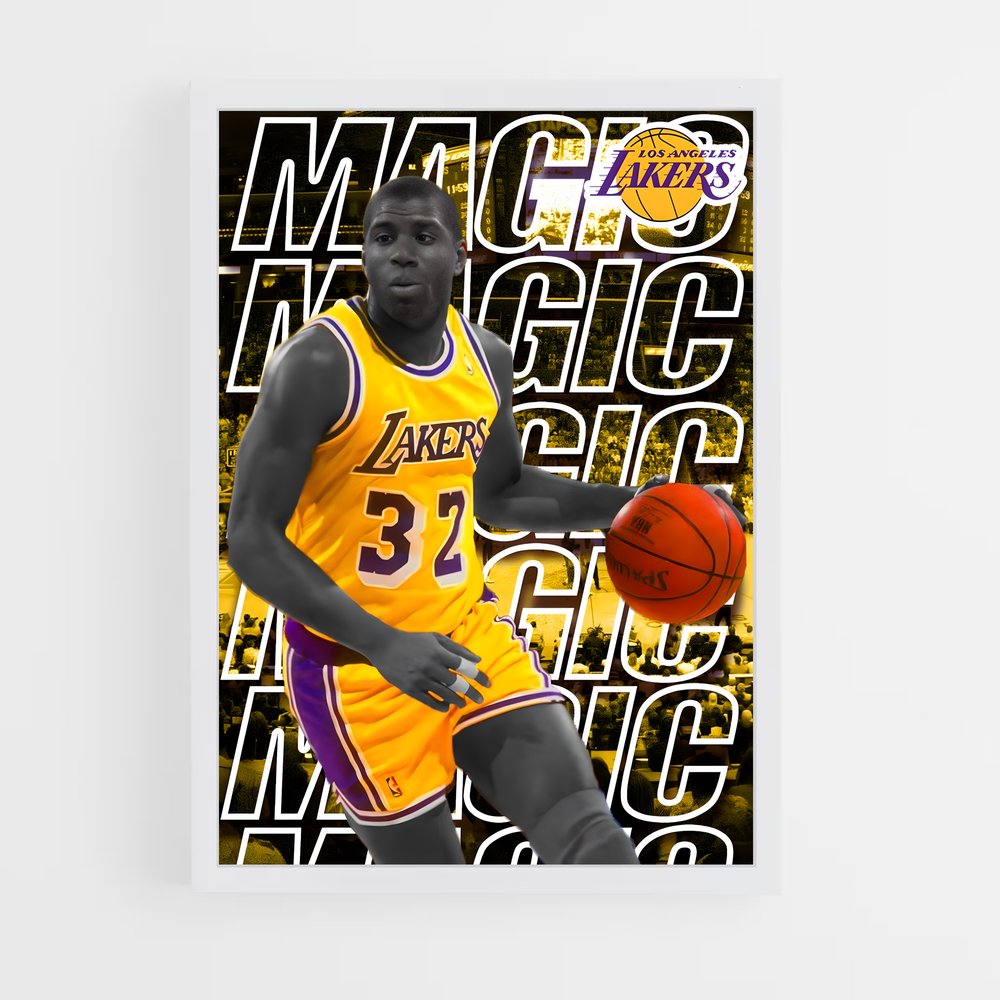 magic-johnson-13 cadre Blanc