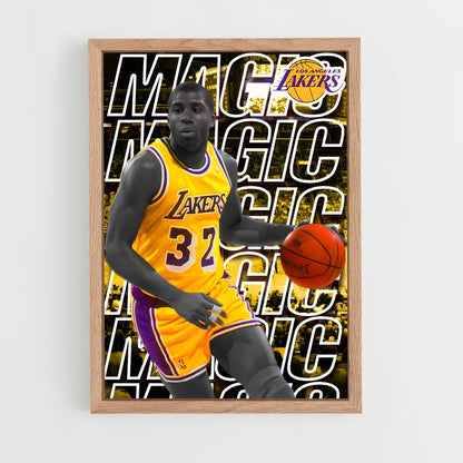 magic-johnson-13 cadre Bois clair