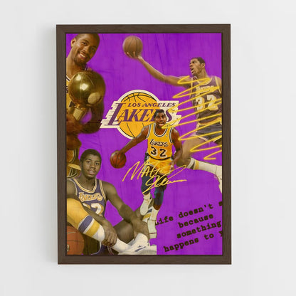 magic-johnson-15 cadre Bois foncé