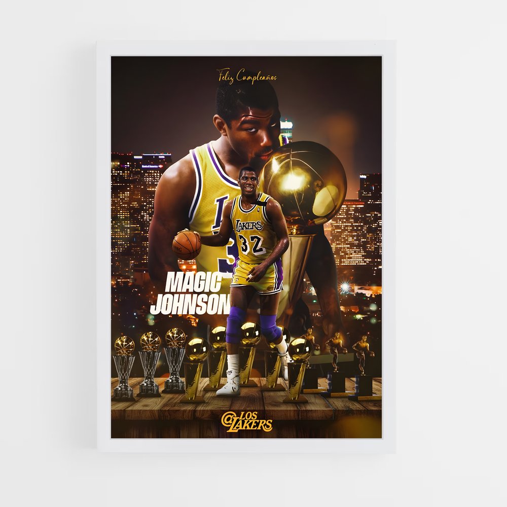 magic-johnson-16 cadre Blanc