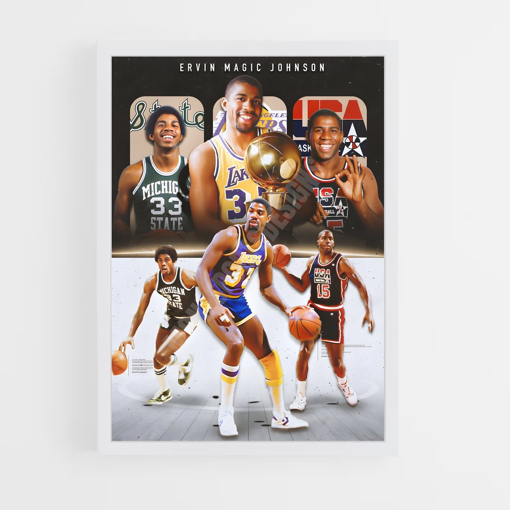 magic-johnson-3 cadre Blanc