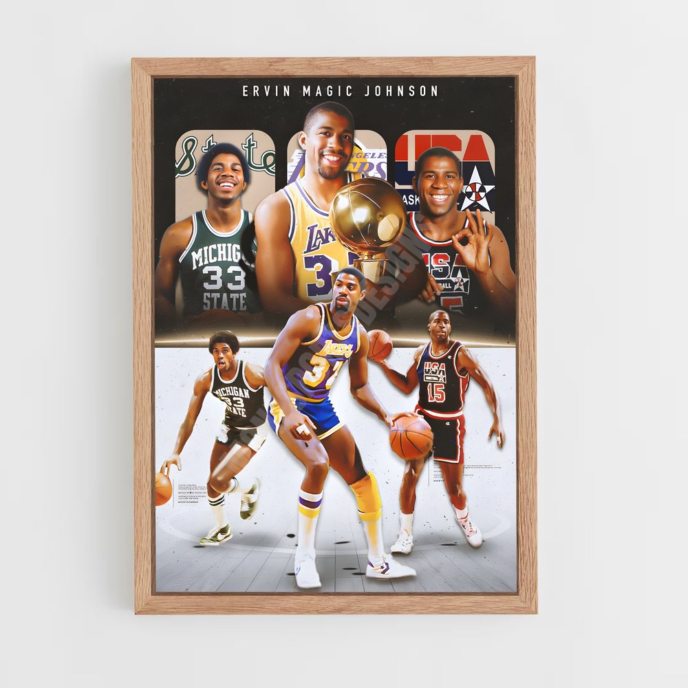 magic-johnson-3 cadre Bois clair