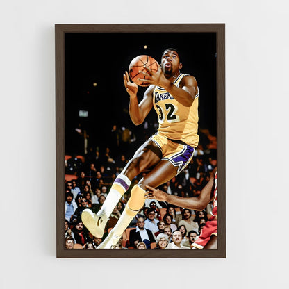 magic-johnson-9 cadre Bois foncé