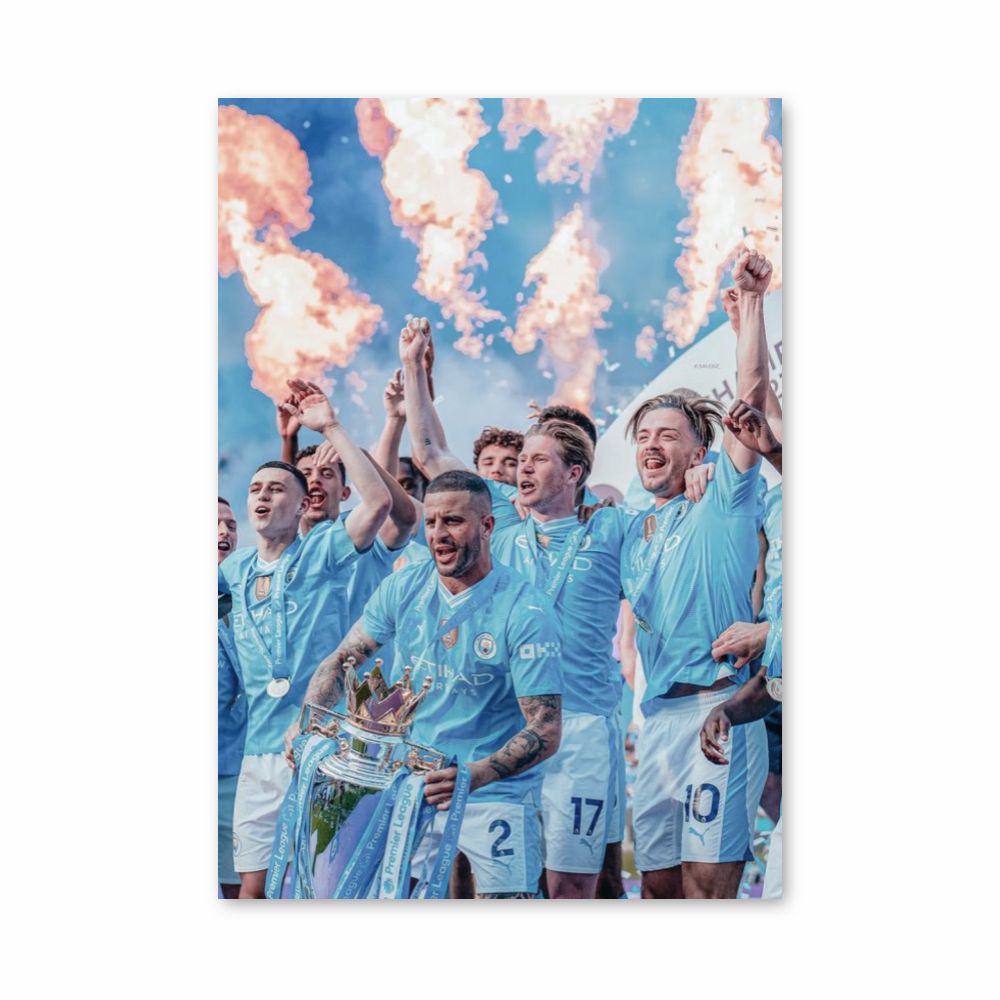 Poster Manchester City Feu