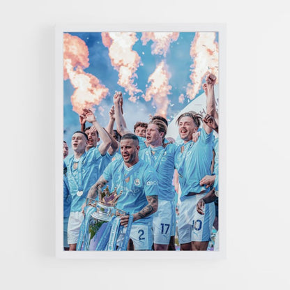 Poster Manchester City Feu