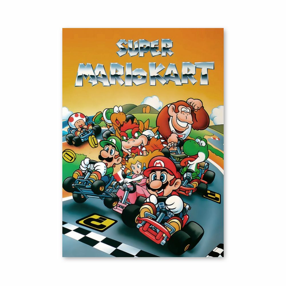 Poster Mario Kart Rétro