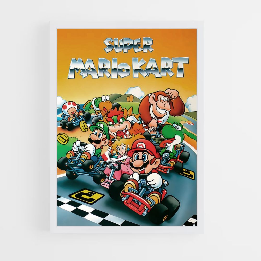 Poster Mario Kart Rétro