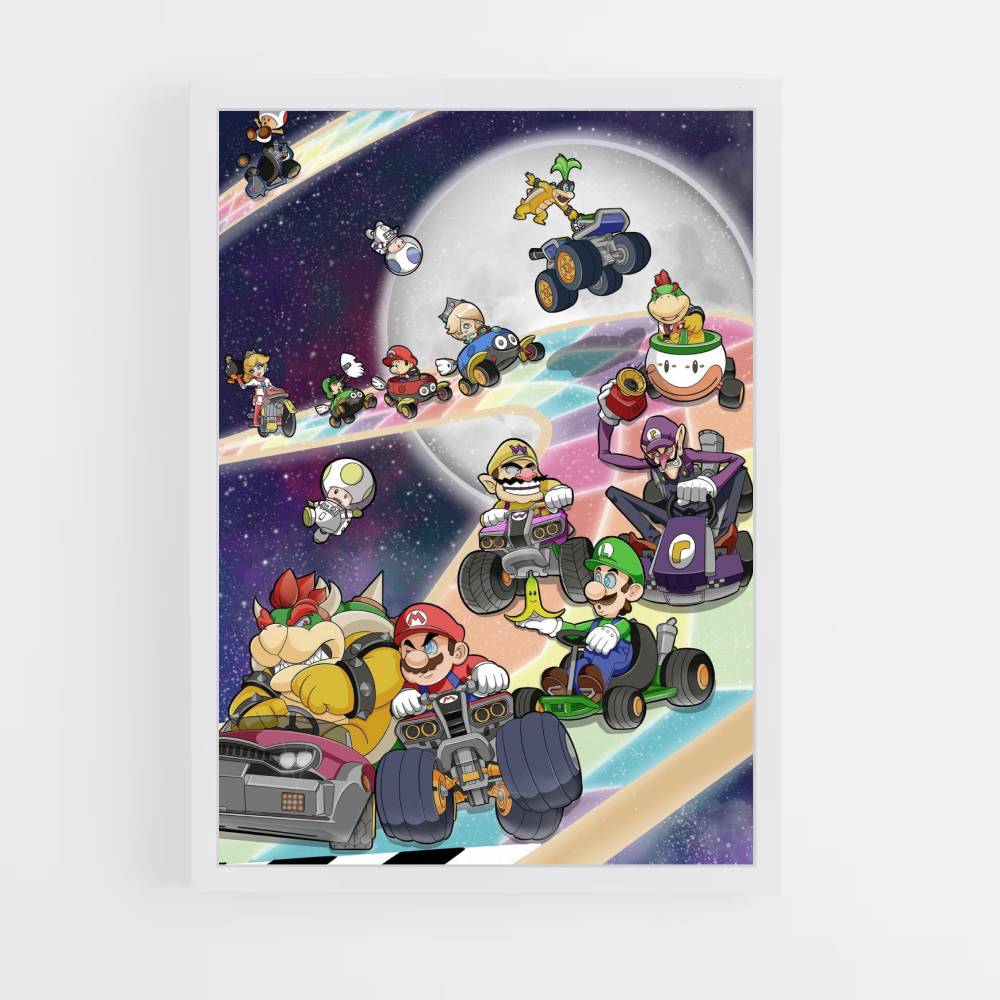 Poster Mario Kart Arc en Ciel