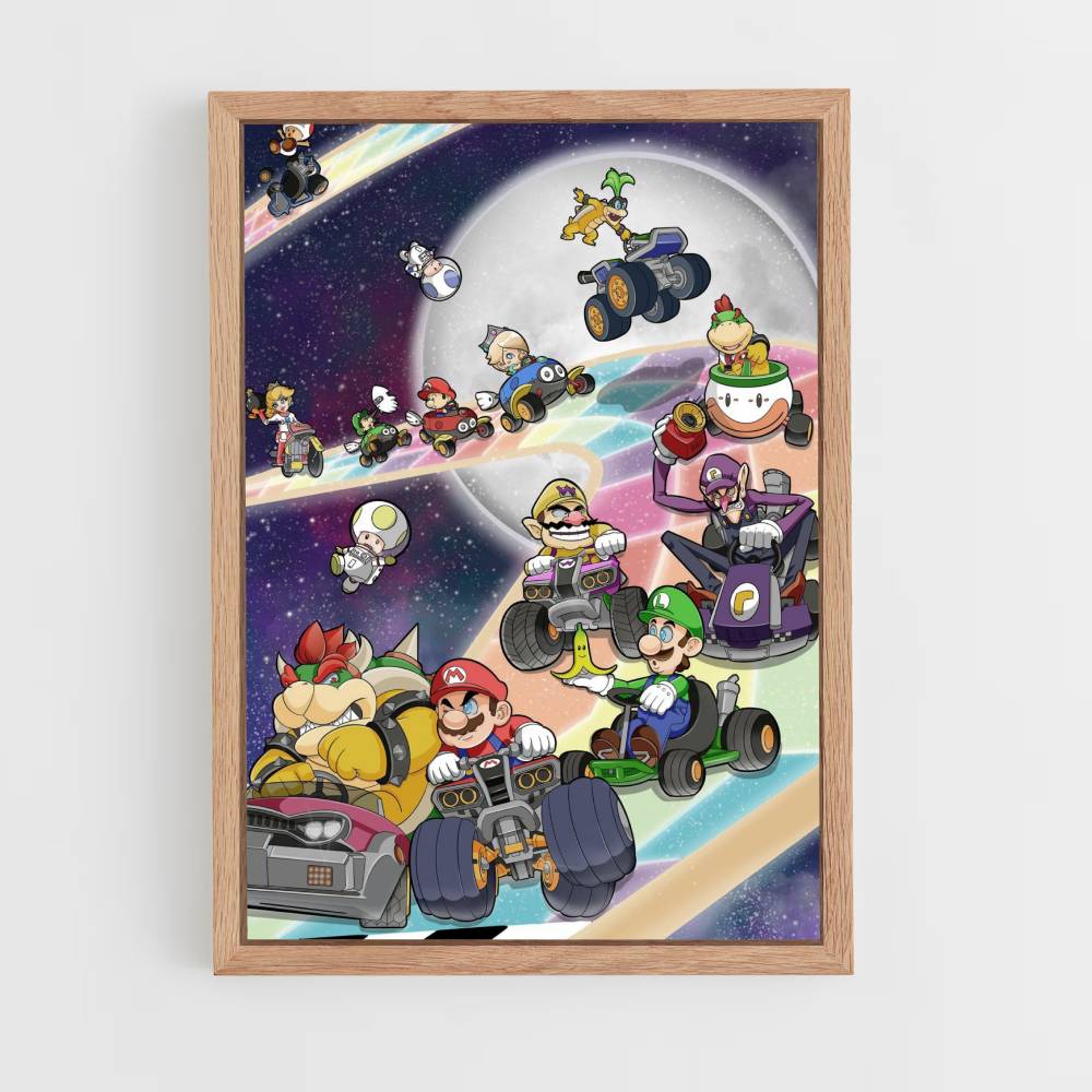 Poster Mario Kart Arc en Ciel