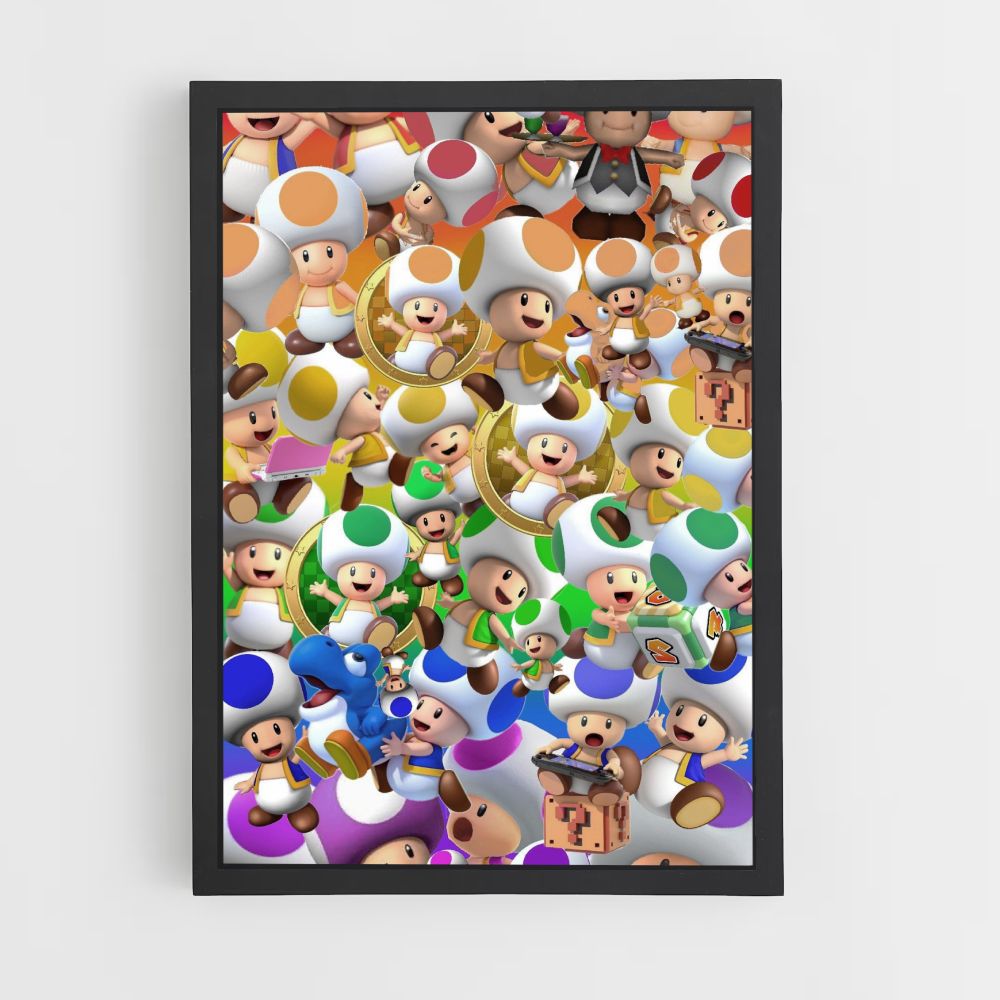 Poster Toad Couleurs