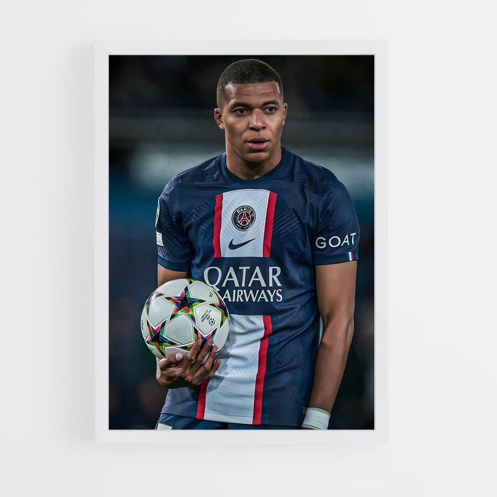 mbappe-7 cadre Blanc