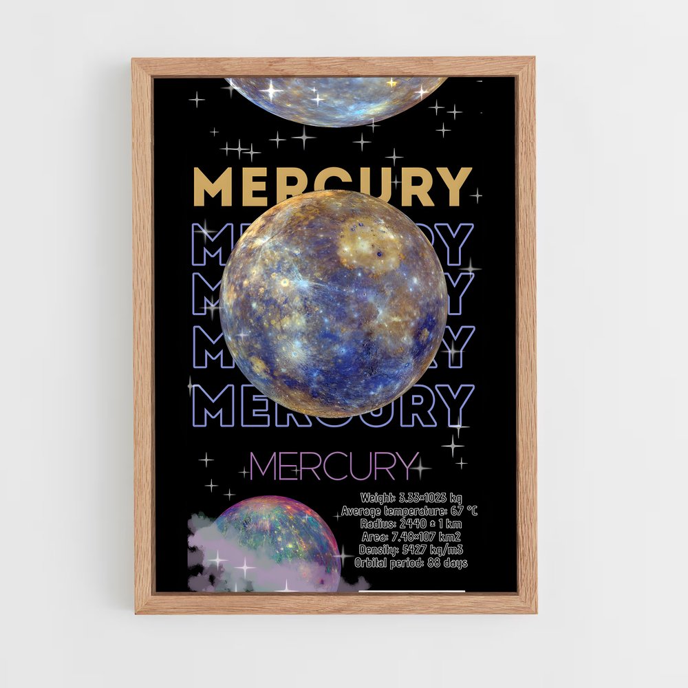 mercury-4 cadre Bois clair