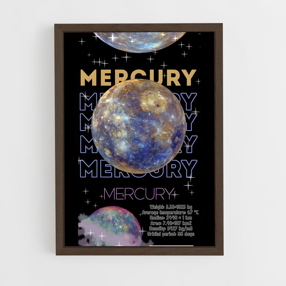 mercury-4 cadre Bois foncé