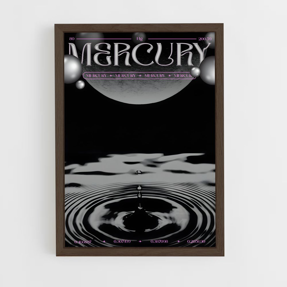 mercury-8 cadre Bois foncé