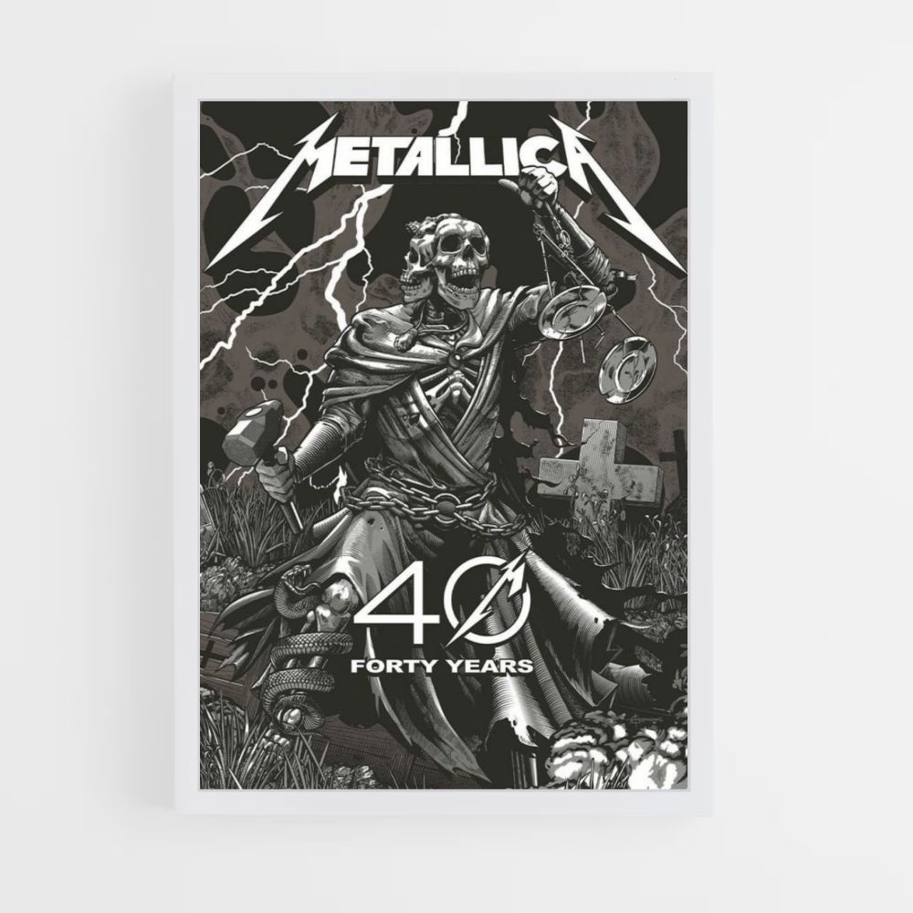 Poster Metallica 40 ans