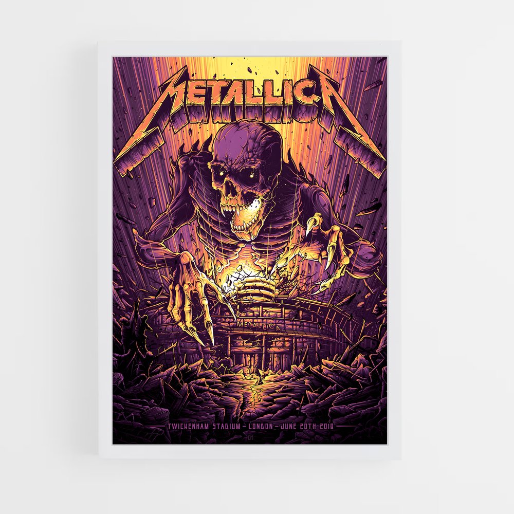 metallica-12 cadre Blanc