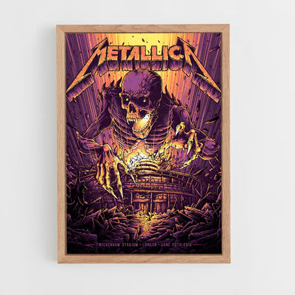 metallica-12 cadre Bois clair