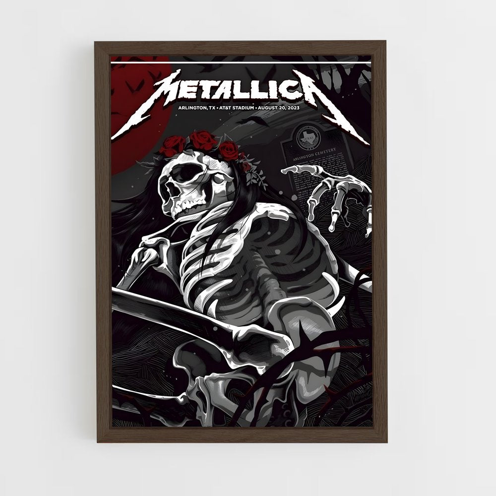 metallica-4 cadre Bois foncé