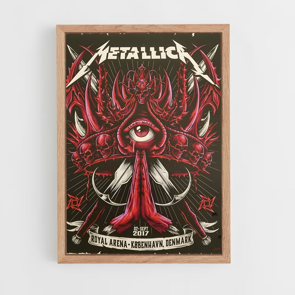 metallica-5 cadre Bois clair