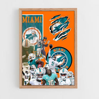 miami-dolphins-2 cadre Bois clair