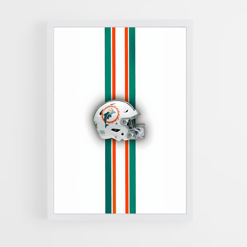 miami-dolphins-5 cadre Blanc