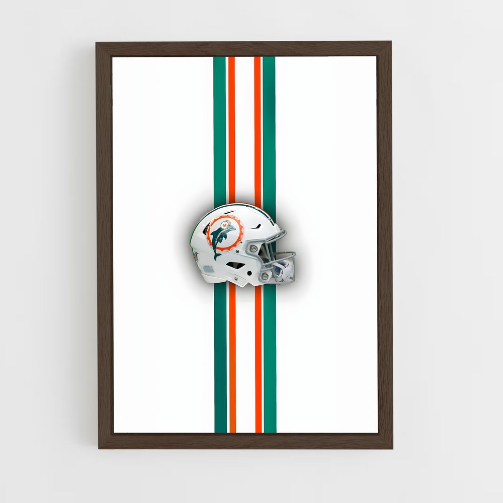 miami-dolphins-5 cadre Bois foncé