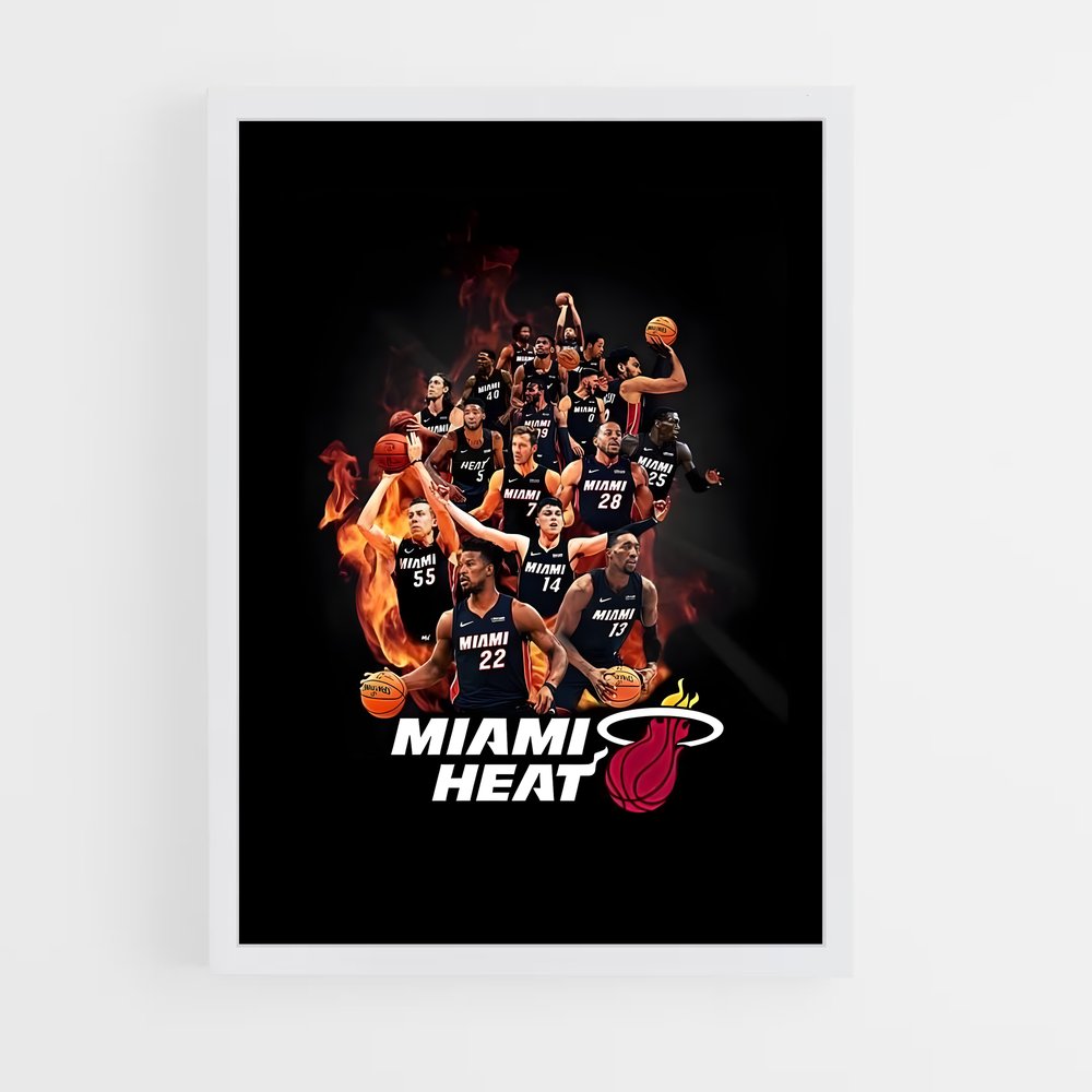 miami-heat-9 cadre Blanc
