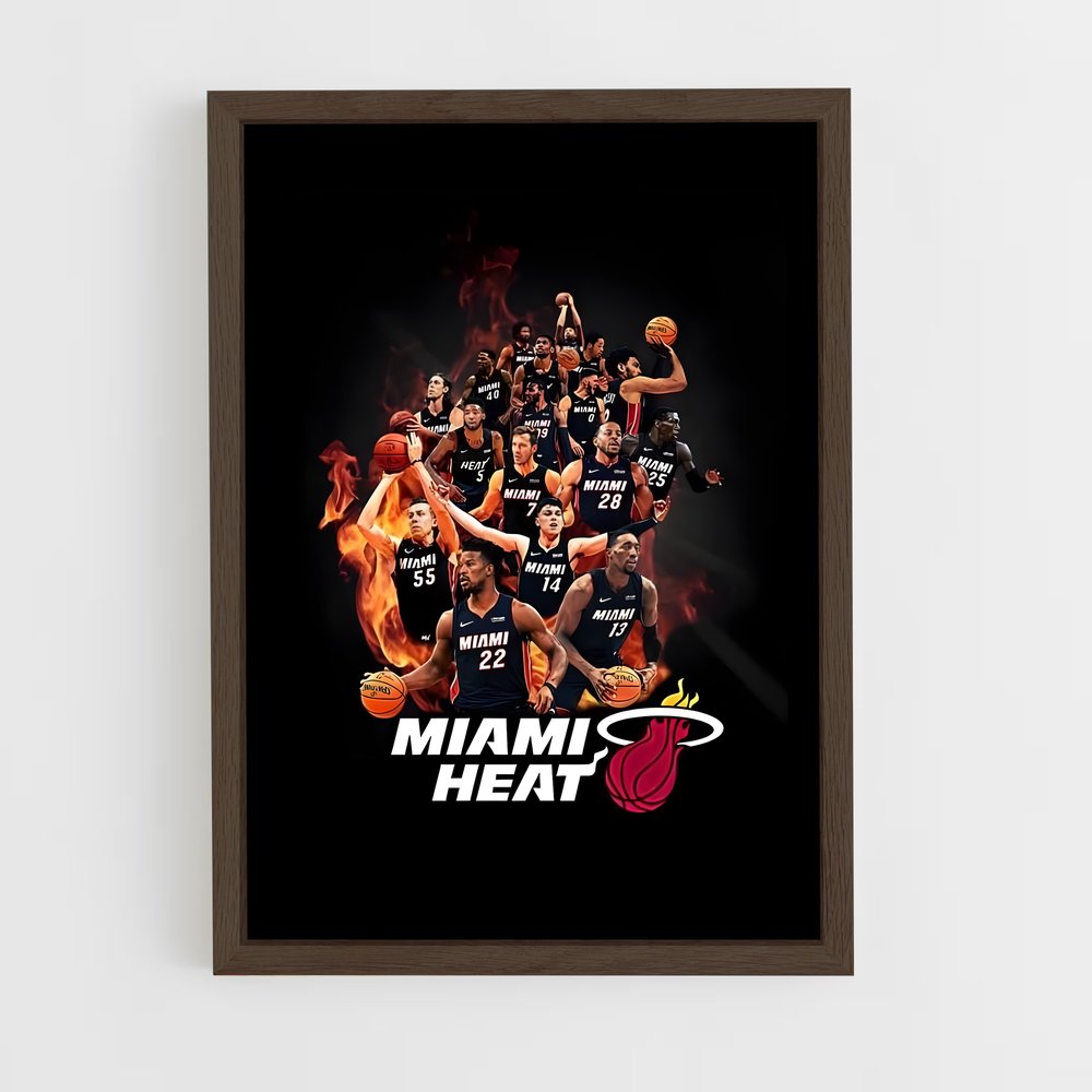 miami-heat-9 cadre Bois foncé