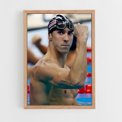 michael-phelps-4 cadre Bois clair