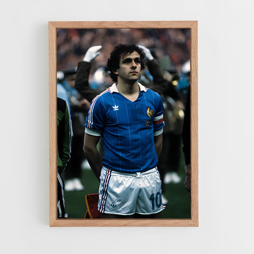 michel-platini-1 cadre Bois clair