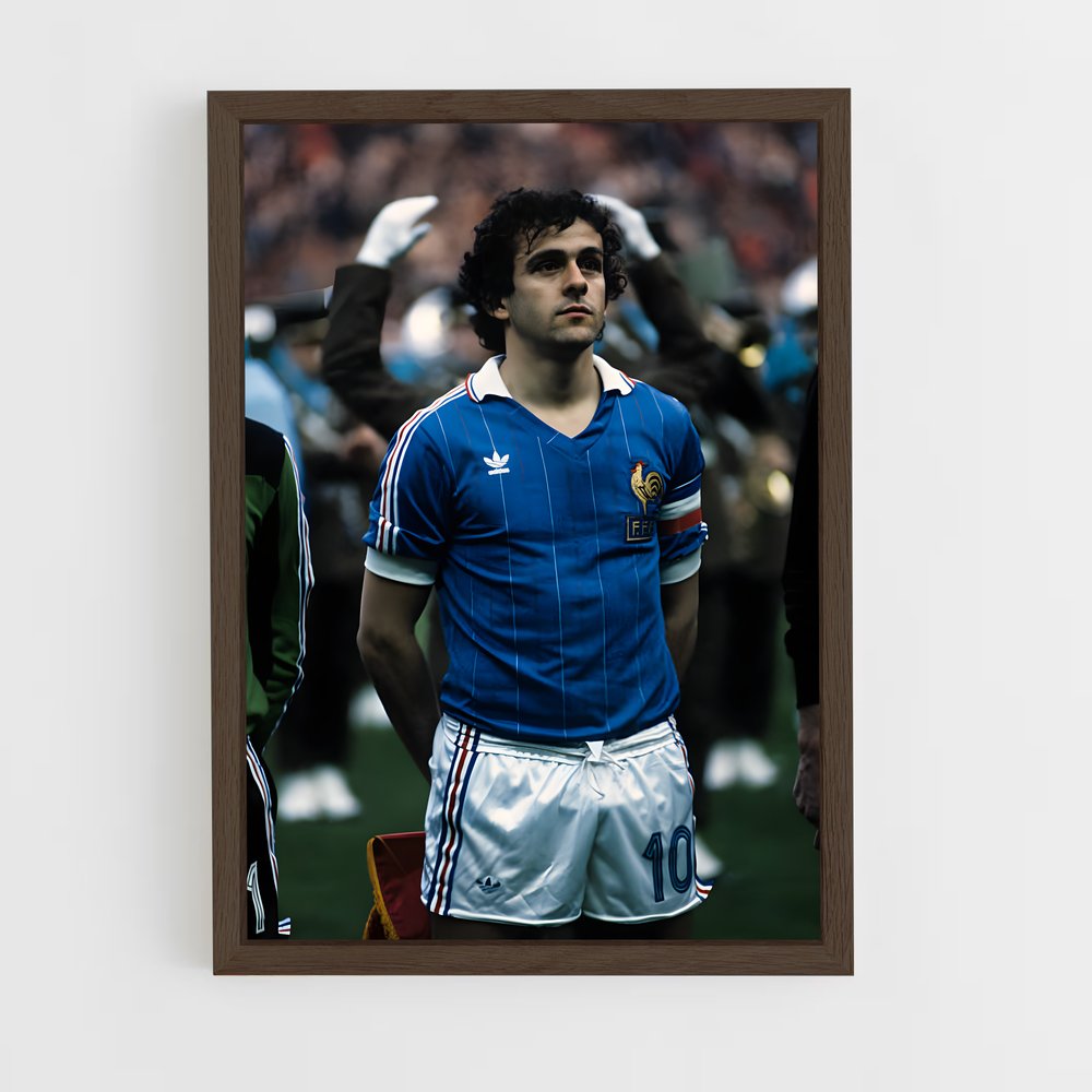 michel-platini-1 cadre Bois foncé