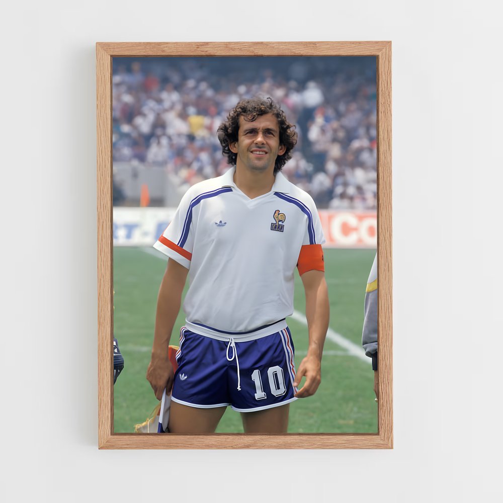 michel-platini-4 cadre Bois clair