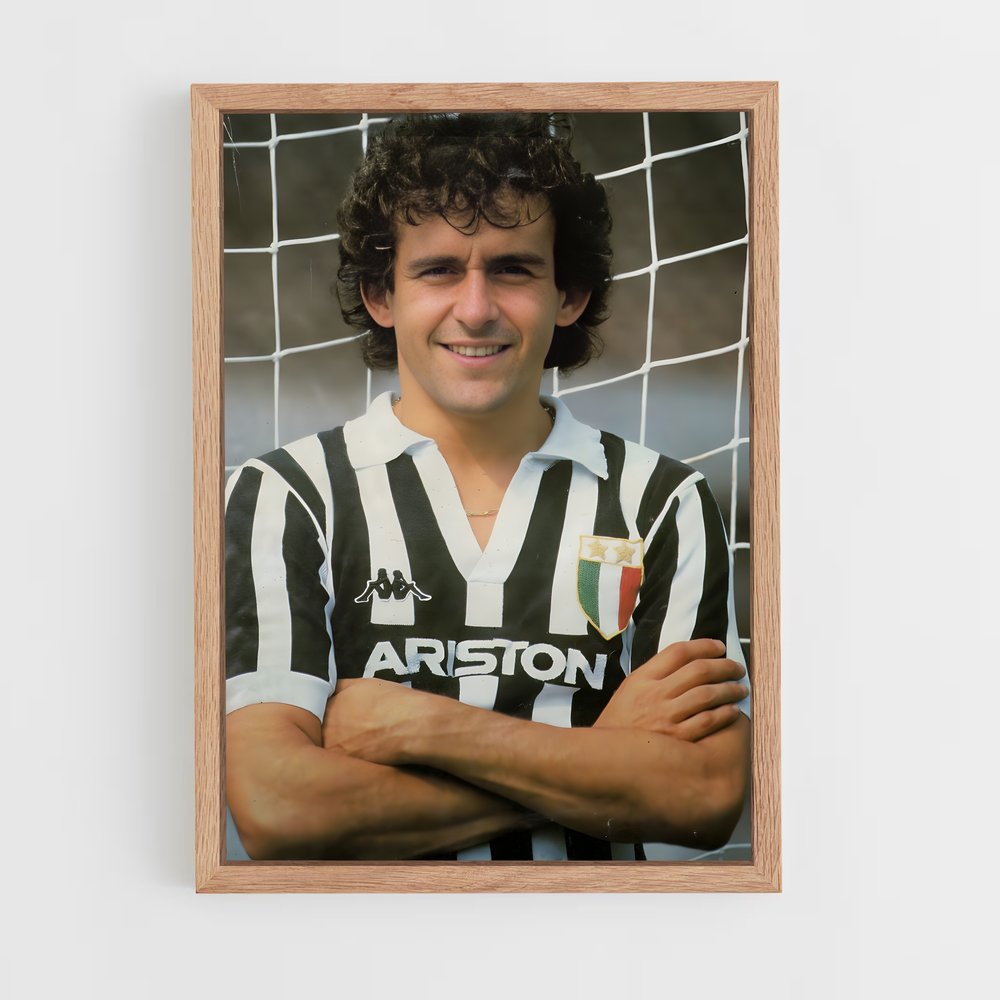 michel-platini-5 cadre Bois clair