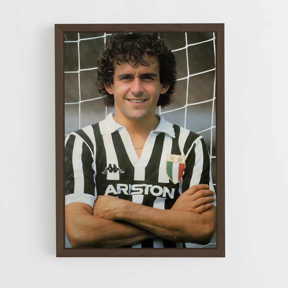 michel-platini-5 cadre Bois foncé