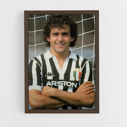michel-platini-5 cadre Bois foncé
