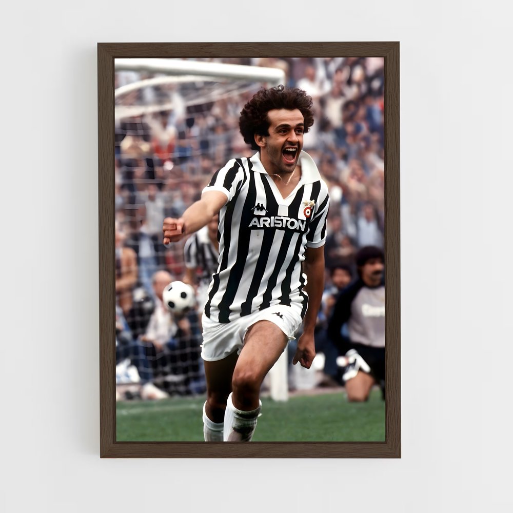 michel-platini-6 cadre Bois foncé