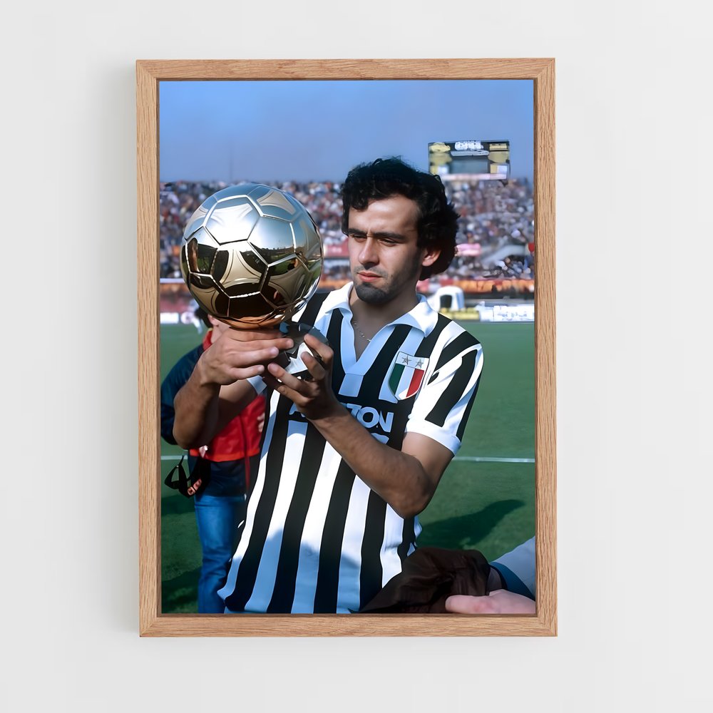 michel-platini-7 cadre Bois clair