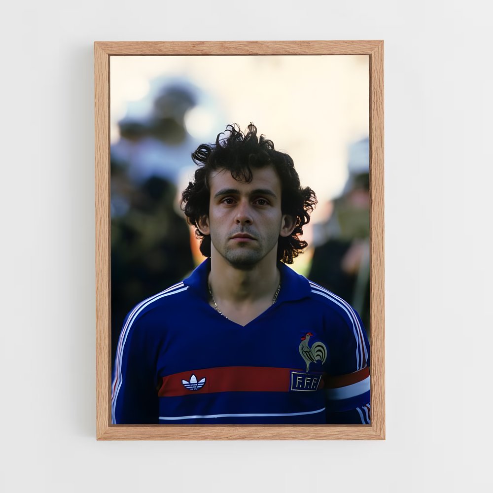 michel-platini-8 cadre Bois clair